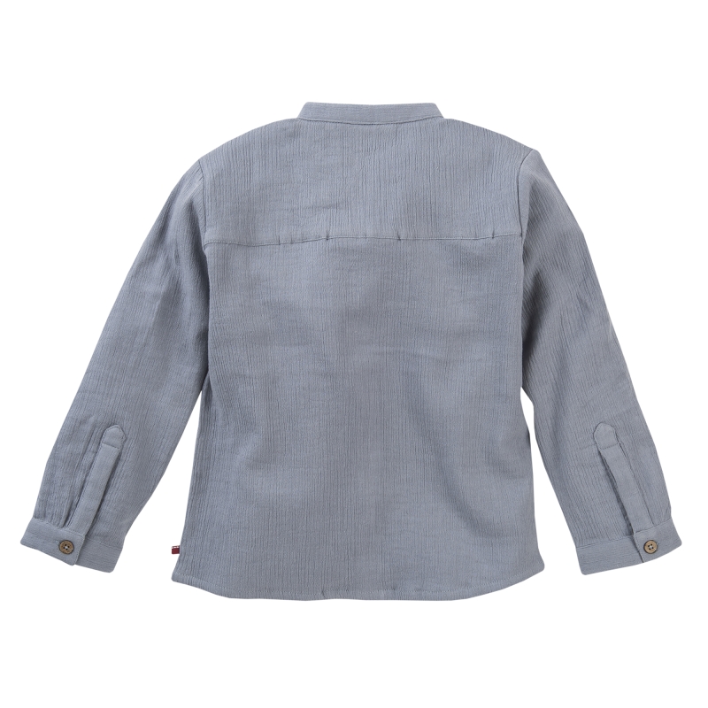 Musselin Hemd - blaugrau